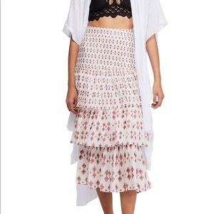 NWOT- free people ruffled skirt